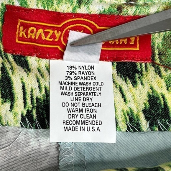 Krazy Larry Tropical Snakeskin Print Colorful Pants Size 6‎ - Picture 7 of 7